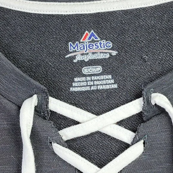 Cincinnati Bengals NFL Tunic Sweatshirt Women S Black Hyper Lace Up Majestic - Picture 3 of 10